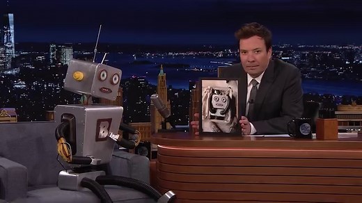 198K views · 4.1K reactions | The world's first autonomous AI-powered robot, Bruce the Robot, talks about his desire to fly first class, tells Jimmy his best pickup line and shows off his rapping skills. | The Tonight Show Starring Jimmy Fallon | Facebook
