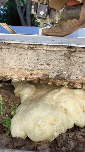 Stop sinking concrete with void filling.📲 Free estimate: Call or Text 727-537-6025