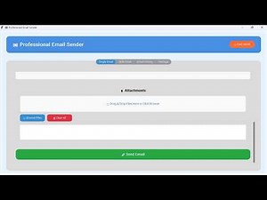 Python Email Sender App 🔥 | Bulk & Single Emails + Attachments & Scheduling | CustomTkinter GUI