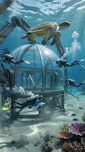 Installing Massive Glass Domes Deep Underwater! | Ocean Villa TimeLapse (Part 2) 🌊🐠