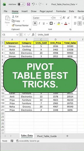 PIVAT TABLE feature in Excel 😱📊” #excel#shortvideo