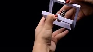 3D Floating Frame Display Holder Stands, Set of 10 Clear PE Film Jewelry Medallions Coin Floating Storage Display Box (Black L7xW7,10 Set)