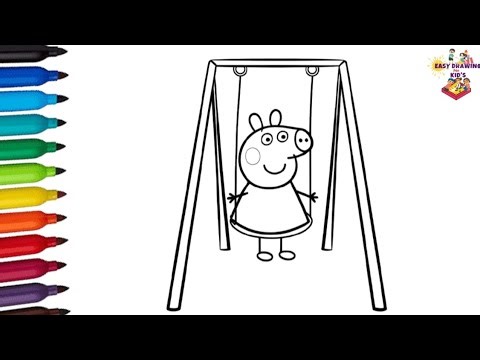 Peppa Pig Playing Outside From Peppa Pig Easy for Toddlers‪@PeppaPigOfficial‬ ‪@dibujos-felices‬