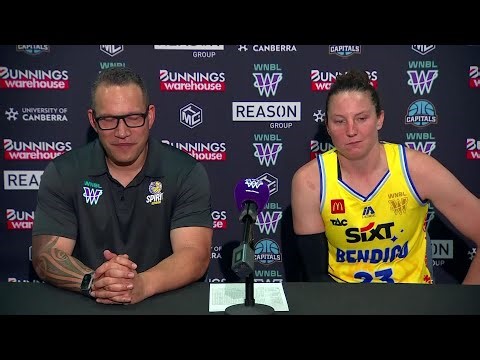 PRESS CONFERENCE: Kennedy Kereama and Kelsey Griffin vs UC Capitals, R15 WNBL26