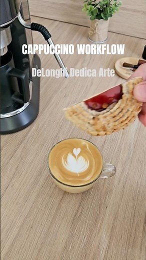 Cappuccino Workflow on DeLonghi Dedica Arte EC885