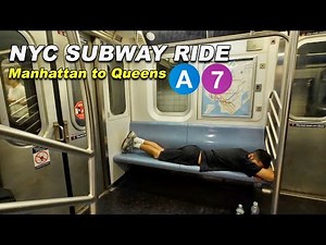 NYC Subway Ride from 59th Street–Columbus Circle to Queensboro Plaza Queens : A & 7 Train Ride