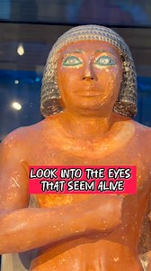 Look Into the Eyes That Seem Alive This remarkable ancient Egyptian statue, now displayed inside the Grand Egyptian Museum, captures one of the most striking features of Egyptian sculpture: the illusion of life. The inlaid eyes, carefully shaped and painted, were designed to reflect light in a way that makes the gaze appear alert and conscious—even after thousands of years. For the ancient Egyptian artist, this was not a decorative choice, but a deeply symbolic one. According to ancient Egyptian