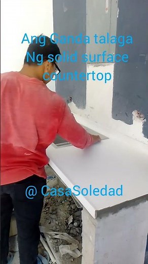 how to install solid surface countertop diy