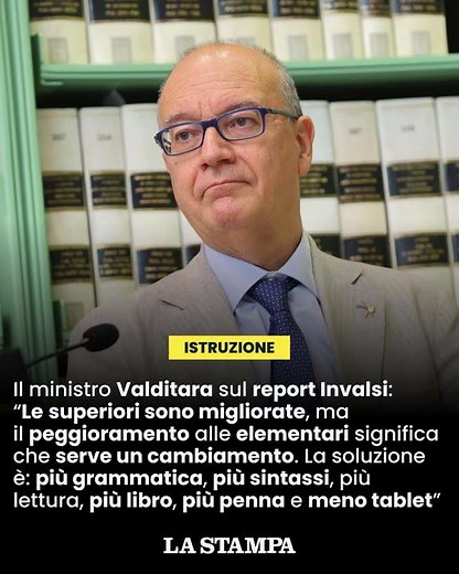 Giuseppe VALDITARA: “Meno TABLET, più libri e grammatica. Una RIFORMA per matematica e italiano”