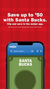 82K views · 12 reactions | Meijer is making it easier to save with Santa Bucks! Clip and save up to fifty dollars on gifts for everyone on your list! | Meijer | Facebook