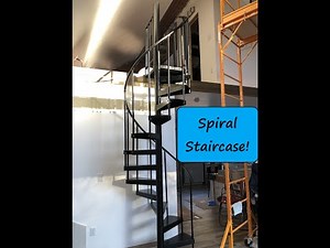Arched Cabin Build - Installing the Spiral Staircase | Tiny House
