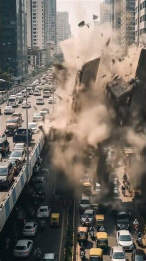 SHOCKING Bridge Collapse Caught on Camera | Hyper-Realistic AI Disaster Simulation 2025