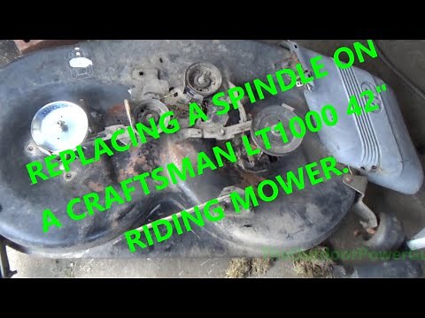 Craftsman LT1000 42" Mower - Replacing A Deck Spindle