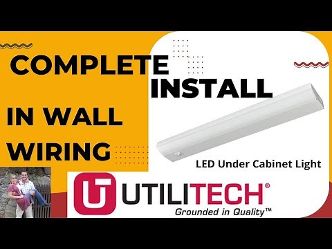 Install Undercabinet Light & Wiring Without Cutting Sheetrock How To UtiliTech #diy #howto #how
