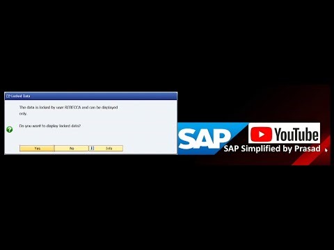Data is locked by user and can be displayed only. SM12 Tcode uses. #error #sap