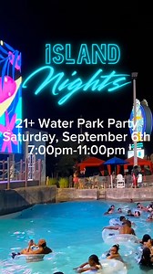 Don’t miss the hottest party of the summer! The next Island Nights event is September 6th from 7pm-11pm! You won’t want to miss Orlando’s ONLY Adult (21 ) Water Park Party featuring DJ Afrodisiax! Get tickets now & enjoy: 🌙 Glow in the Dark Foam Party 🎶 DJ Party featuring DJ Afrodisiax 🍹 MarGLOWrita Drink Specials 😎 Shorter Slide Wait Times 🎫: https://shorturl.at/Hx7OL | Island H2O Water Park
