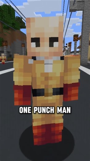 One punch man in Minecraft! #minecraft #shorts #minecraftshorts