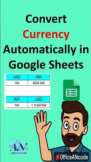 Convert Currency Automatically in Google Sheets #OfficeANcode