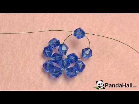 118 Pandahall Tutorial on How to Make Diamond Shaped Rings with Glass Beads 1
