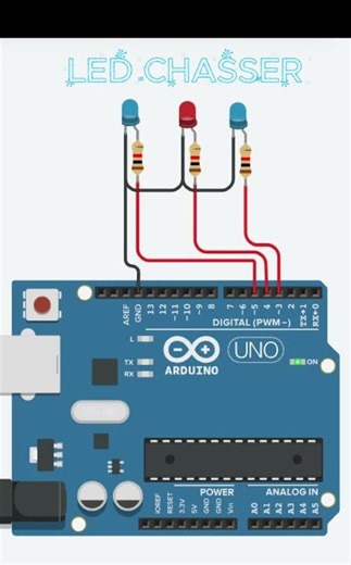 LED chasser school simple project