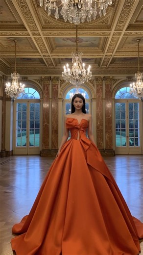 Emerald Green Satin Ball Gown with Bow ✨ Luxury #EmeraldGreenGown#GreenSatinBallGown#EmeraldBowGown