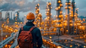 Managing LNG Terminal Storage Capacity in a Gas Refinery as an Engineer. Concept LNG Terminal, Storage Capacity, Gas Refinery, Engineering Management Stock Video