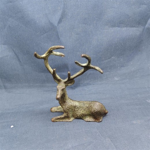 Vintage Bronze Antlered Deer Tea Pet | Textured Patina Lucky Animal Antique Tea Table Decor - Etsy Canada