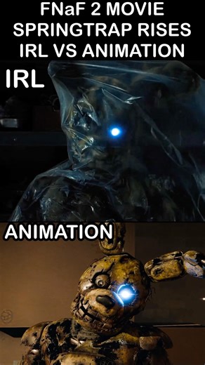 FNaF 2 Movie SPRINGTRAP RISES - IRL VS ANIMATION
