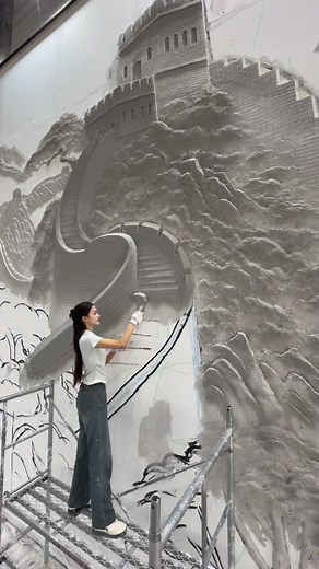 🤯Rate this one from 1-10!😍 Don't forget to Follow us @dailyart for more! Great art by User: 鲁班浮雕壁画小琪 (On Douyîn App) Tag your friends below!👇👇#dailyart | Dailyart