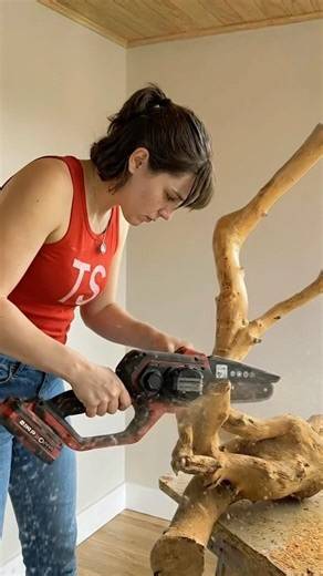 Stunning Driftwood Bookshelf Made From OLD Wood Adds PERFECT Touch Of Nature To Any Room#diy#shorts