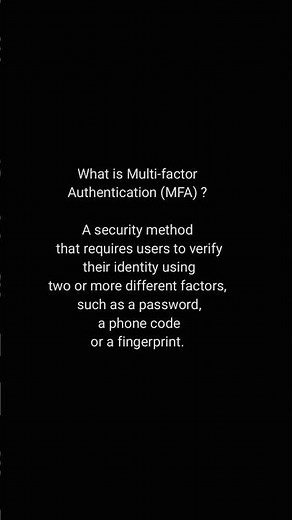 What is Multi-factor Authentication (MFA) ? #aisecurity