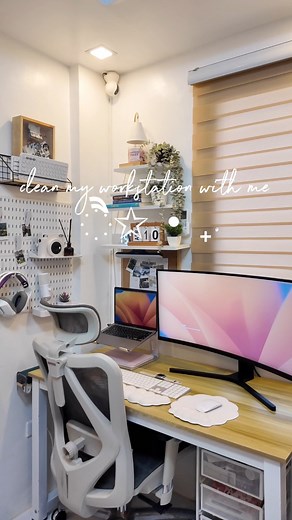 Clean my workstation with me. ⋆·˚ ༘ *#cleanwithme #workstationreset #reset #wfh #wfhoffice | Naykka - VA Mom
