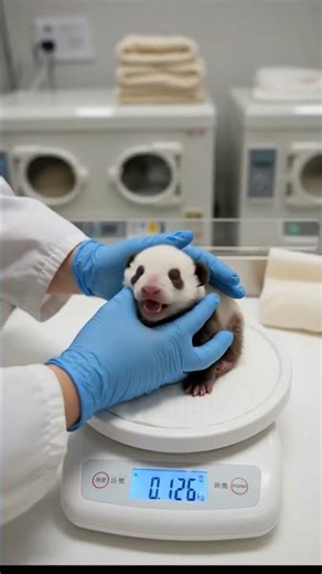 Weighing a Newborn Panda 🧤⚖️ | Caretaker ASMR