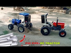 DIY remote control swaraj 744 tractor from dc motor using pvc pipe.