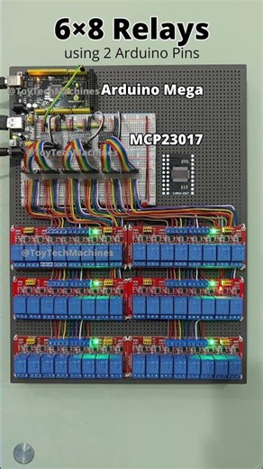 6×8 Relays Using 2 Arduino Pins