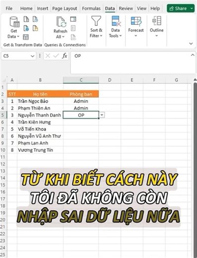 Mẹo tạo list danh sách tùy chọn Data validation | Excel Tips and Tricks | Vũ trụ Kiến Thức