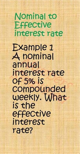 Nominal & Effective interest rate example ‪@NumSimp‬