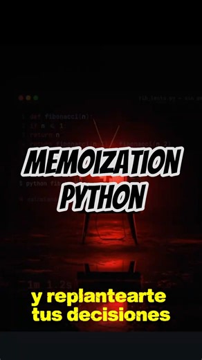 Memoization en Python en 30 segundos! #python #programming #programmer #programador
