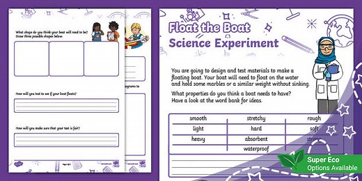 Float the Boat Science Experiment (Ages 5 - 7)