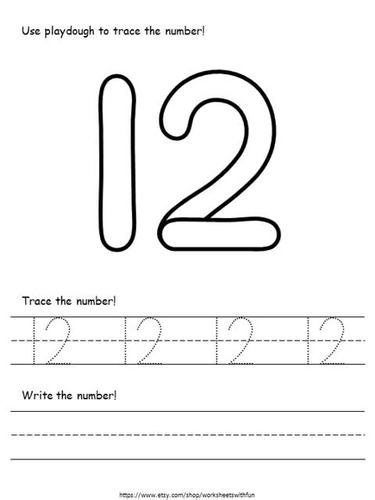Number of the Day Worksheets (11-20) | Number of the Week | Kindergarten, T-319