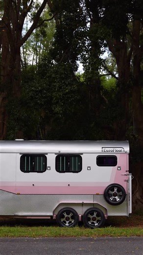 EuroFloat on Instagram: "Designed to fit your lifestyle with horses, this 2-horse angle load float balances comfort, flexibility, and thoughtful design for everything from competition days to weekends away. With Prestige Series construction and the Deluxe Package included, it offers a refined travel experience that supports how you actually use your float. As standard, this model includes 240V power, fridge, microwave, water system, and quality storage, all within a calm, well-considered interna