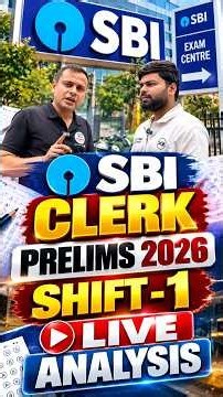 SBI Clerk Prelims Shift - 1 Exam Analysis #bankersground #sbi #sbiclerk #analysis