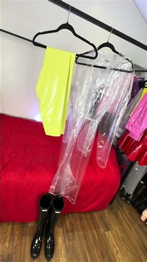 Glass clear PVC raincoat by @PVC U Like 😍 #pvc #raincoat #shiny #ootd #fashion