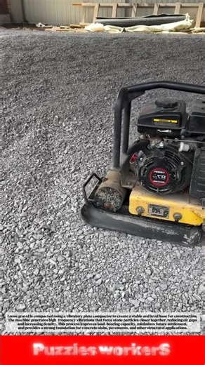 PLATE Compactor Satisfying Gravel Leveling Process! 🚧