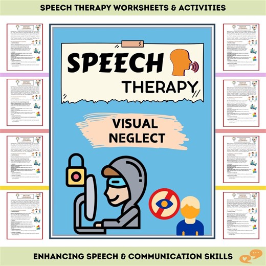 Visual Neglect Speech Therapy Pack PDF Digital Download for Stroke Rehab - Etsy