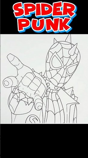 How To Draw SPIDER-PUNK | Spider-Man: Across The Spider-Verse #spiderpunk #spiderman #shorts