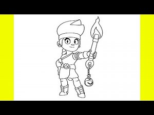 HOW TO DRAW AMBER FROM BRAWL STARS