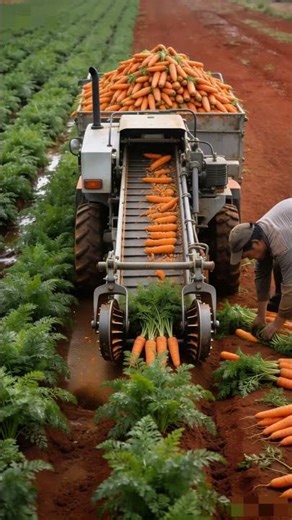 Medium-sized carrot harvester#shorts #farmer #fruit #nature #agriculture #farming #automobile