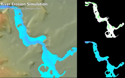 Casear-LisFlood河道侵蚀模拟 (动态景观)