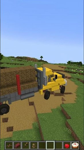 Minecraft Log Hauler Using Create Mod and Trackwork #minecraft #create
